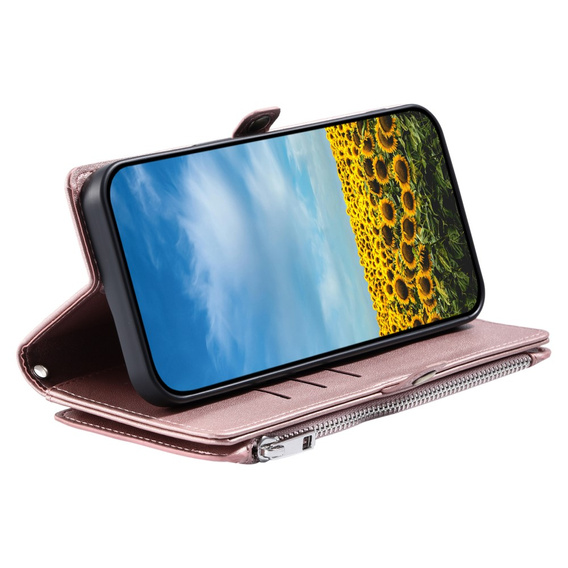 Flip case for Xiaomi Redmi 14C / Xiaomi Poco C75, Wallet Zipper Pocket, pink