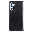 Case for Samsung Galaxy M34, Wallet Litchi Leather, black