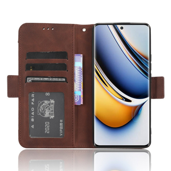 Flip case for Realme 11 Pro 5G / Pro+ 5G, Card Slot, brown