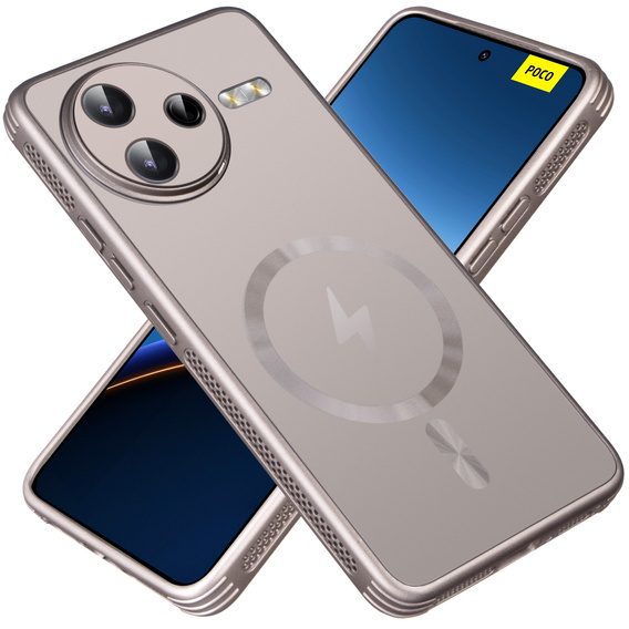 The casefor Xiaomi Poco F7 Pro, MagSafe, titanium gold