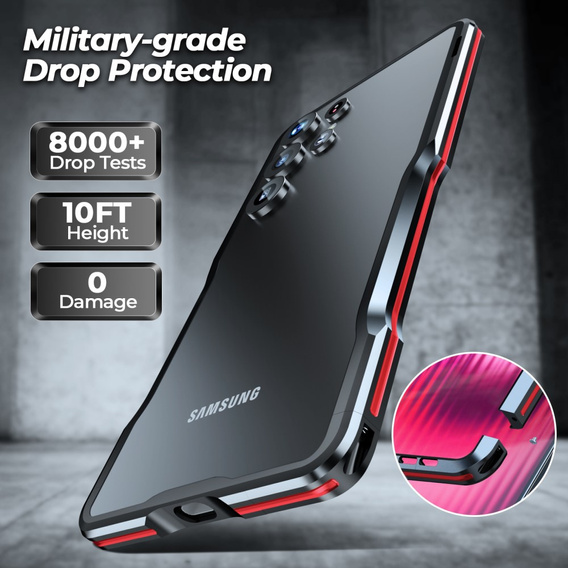 Case LUPHIE for Samsung Galaxy S25 Ultra, Armor Bumper, black