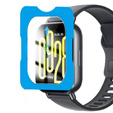 2x Tempered Glass with ERBORD mounting frame for Xiaomi Redmi Watch 5 Active