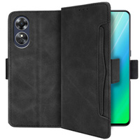 Flip case for Oppo A17, Card Slot, black