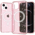 Case for iPhone 14, Dropproof MagSafe Glitter, pink