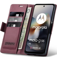 ERBORD Glossy Litchi wallet with flap for Motorola Moto G56 5G