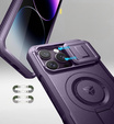 Armored case for iPhone 14 Pro Max, Dexnor CamProtect MagSafe, purple (Two frames)