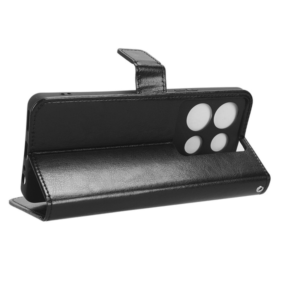 Flip case for Infinix Note 30, Crazy Horse Wallet, black