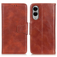 Flip case for Samsung Galaxy S25 Edge, Crazy Horse Wallet, brown