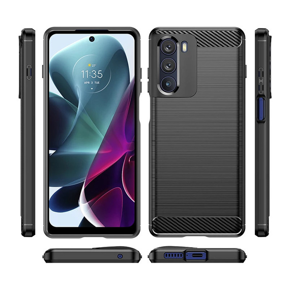Case for Motorola Moto G200 5G, Carbon, black