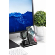 3-in-1 Wireless Induction Charger QI Fast Charger for Samsung S25 S24 S23 Galaxy Watch Buds Station Black
