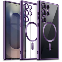 Case for Samsung Galaxy S25 Ultra, Electro MagSafe, purple + Screen Glass