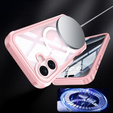 Case for iPhone 16 Plus, Shockproof, with glass, for MagSafe, pink