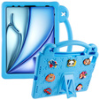 Children's case for Apple iPad Air 11" 6 gen. 2024, Cute Patterns, with stand, blue