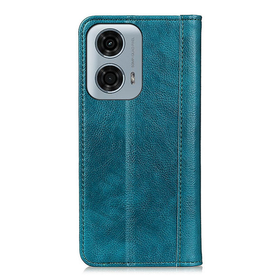Flip case for Motorola Moto G04 / G24 / G24 Power, Split Leather, green