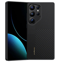 BENKS Kevlar Case for Samsung Galaxy S25 Ultra, for MagSafe, Carbon Fiber, black