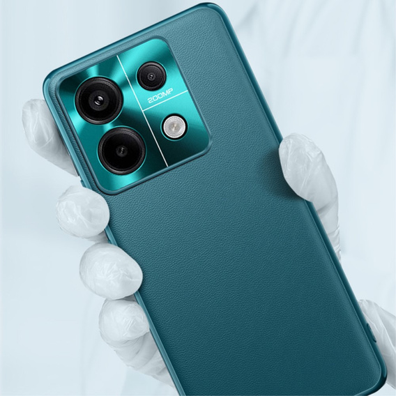 Leather case for Xiaomi Redmi Note 13 Pro+, leather hybrid, green