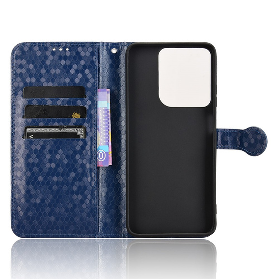 Flip case for Motorola Moto G86 Power 5G, Wallet Rhombus, blue