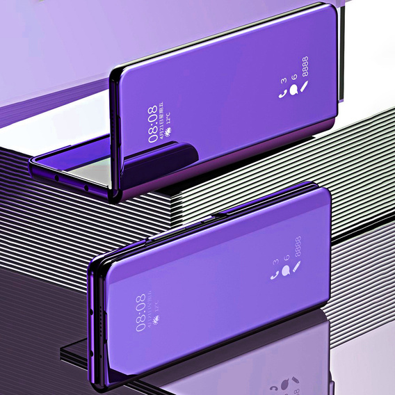 Case for Samsung Galaxy Z Fold3 5G, Clear View, purple