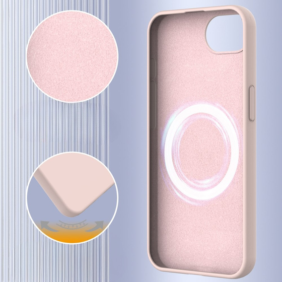 Case for iPhone 16e, Silicone MagSafe, pink