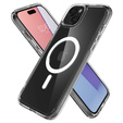 Spigen MagSafe Case for iPhone 15, Ultra Hybrid, transparent / white + 9H Tempered Glass