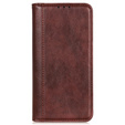 Case for Samsung Galaxy S23 Ultra, Wallet Litchi Leather, brown