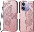 Flip case for Oppo A40 / Oppo A40m, Butterfly, pink rose gold