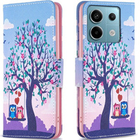 Flip case for Xiaomi Redmi Note 13 Pro 5G, Wallet, Owls & Tree