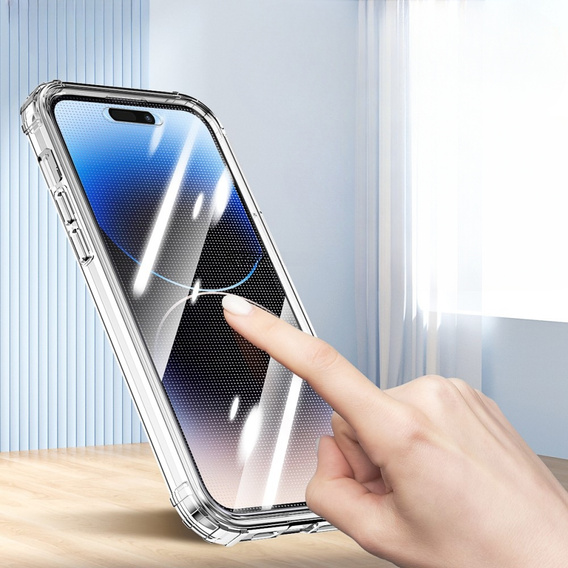 Case for iPhone 14 Pro, Shockproof, with film, transparent