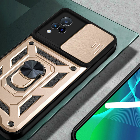 Case for Vivo V21 5G, CamShield Slide, gold