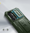 Armored case for Samsung Galaxy S25, Dexnor Full Body (Two Frames), green