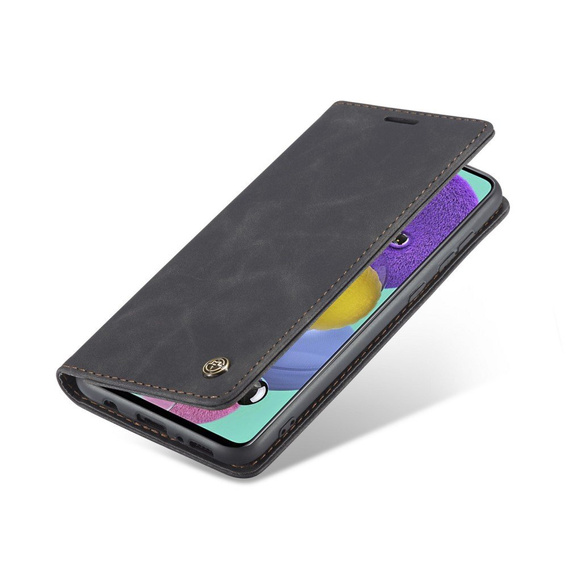 CASEME case for Samsung Galaxy A51, Leather Wallet Case, black