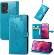 Flip case for Motorola Moto E14, Mandala, blue
