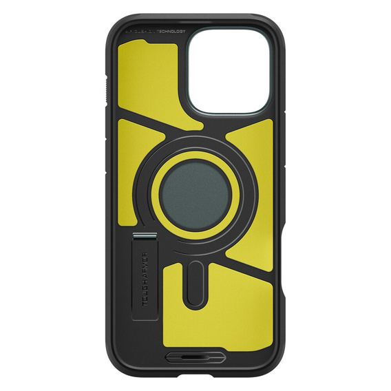 Spigen case for iPhone 16 Pro, Tough Armor Mag MagSafe, green + 9H Tempered Glass