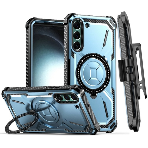 Case for Samsung Galaxy S23 Plus, Heavy Duty Ring Belt Clip, blue