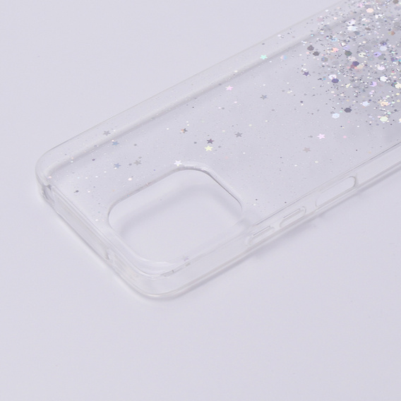 Case for Xiaomi Redmi 12, Glittery, transparent