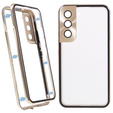 Case for Samsung Galaxy S21, Magnetic Dual Glass, gold