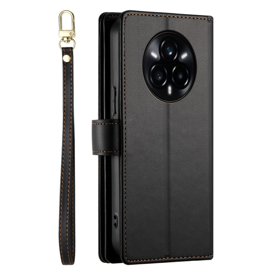 Flip case for Realme 14 Pro+ 5G, Wallet Zipper Pocket, black