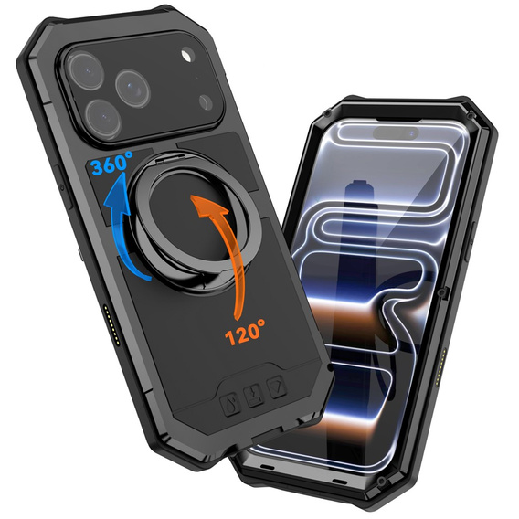 R-JUST case with MagSafe and stand for iPhone 17 Pro Max