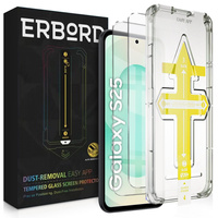 2x Tempered Glass for Samsung Galaxy S24 / S25, ERBORD Easy App 9H Screen Protector