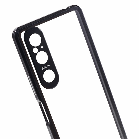 Case for Sony Xperia 1 V, Magnetic Dual Glass, black