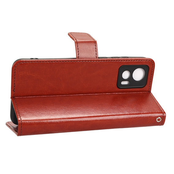 Flip case for Motorola Edge 30 Neo 5G, Crazy Horse Wallet, brown