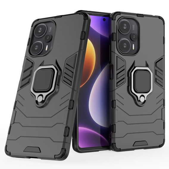 Case for Poco F5 5G, Kickstand Ring, black