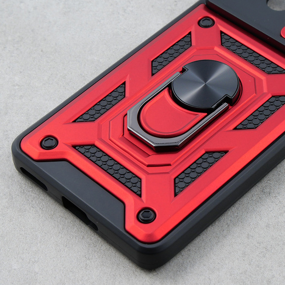 Case for Oppo Reno 10 / 10 Pro, CamShield Slide, red