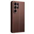 Qialino leather flip case for Samsung Galaxy S26 Ultra, brown