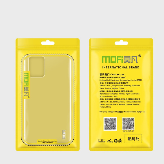 MOFI Case for Motorola Moto G73 5G, thin, transparent