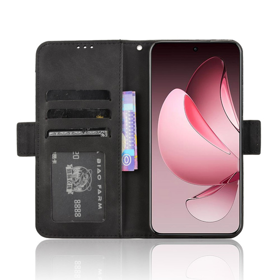 Flip case for Oppo Reno 13 Pro, Card Slot, black
