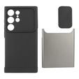 Case for Samsung Galaxy S24 Ultra, ERBORD MagProtect Slide Camera, gray gunmetal