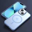 Case for iPhone 13, for MagSafe, ERBORD Matt Case, blue + Screen Glass