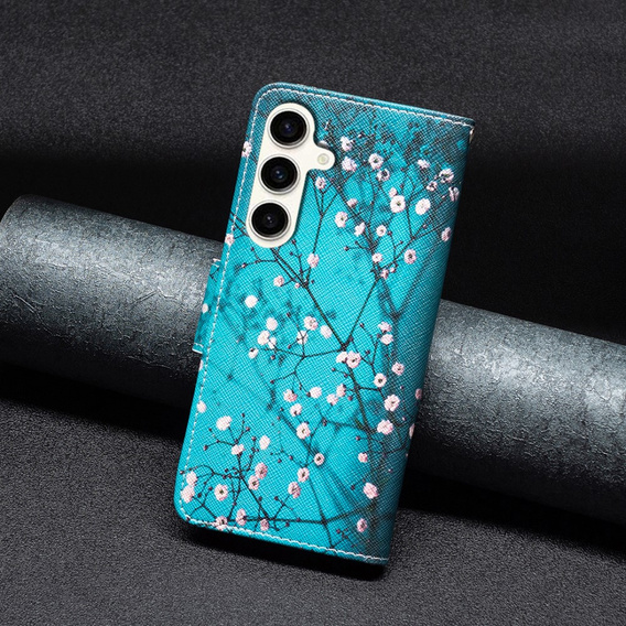 Flip case for Samsung Galaxy S23 FE, Wallet, Sakura blue
