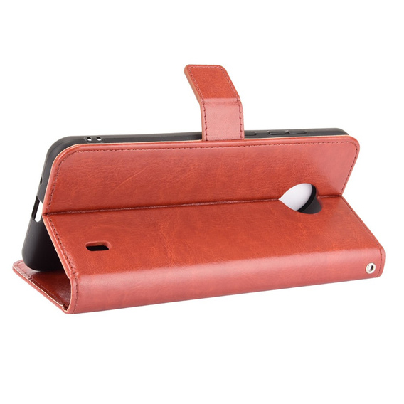 Flip case for Nokia C10 / C20, Crazy Horse Wallet, brown